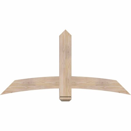 Ekena Millwork Bellingham Smooth Timber Gable Bracket, Douglas Fir, 60"W x 30"H x 3 1/2"D x 5 1/2"F, 12/12 Pitch GBW060X30X0406BEL00SDF